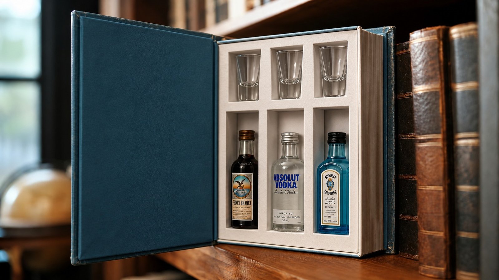 Tiny Liquor Cabinet Book: Hidden Bar Box Gift Guide