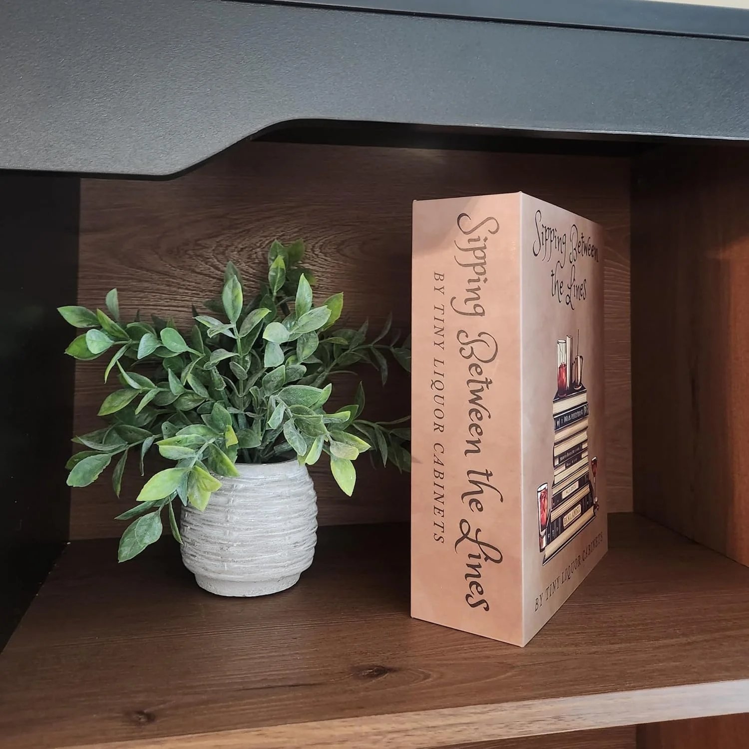 Sipping Between the Lines hidden spirits book displayed on a shelf