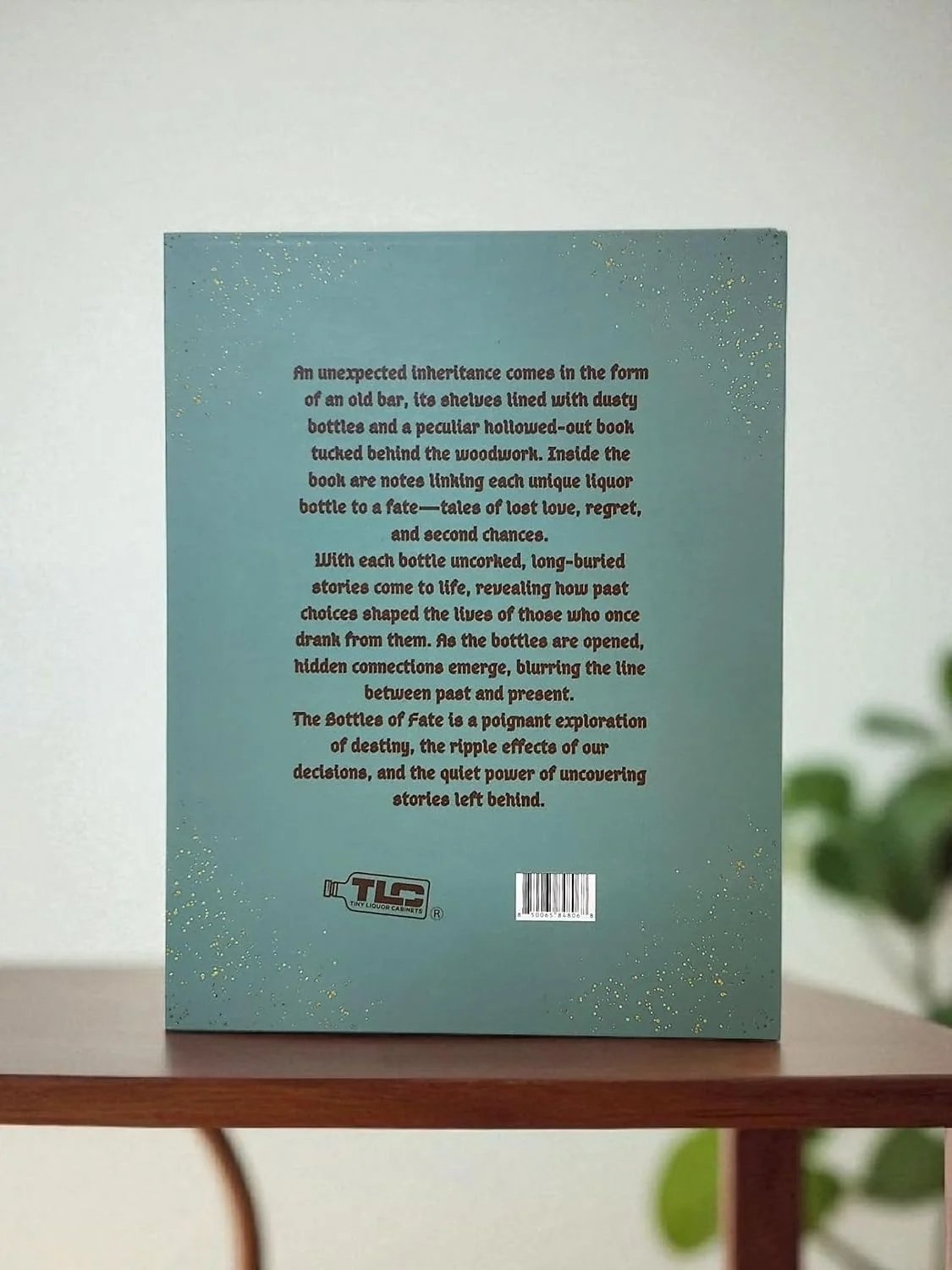 Back cover of The Bottles of Fate hidden book gift box