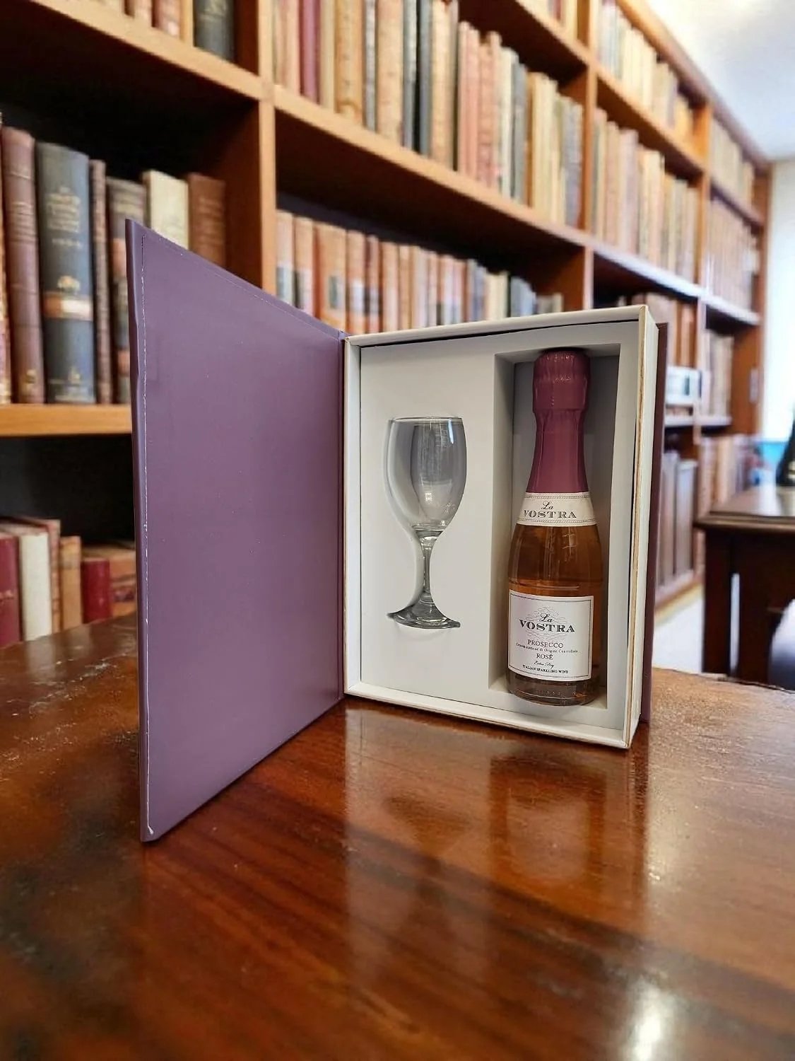 Uncorking the Mystery displayed open in a library setting