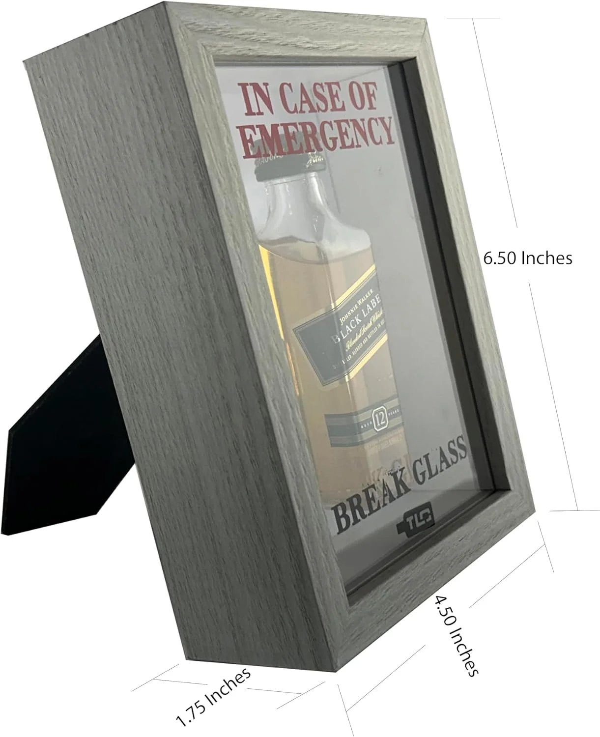 Dimensions of white Emergency Break Glass Display Box