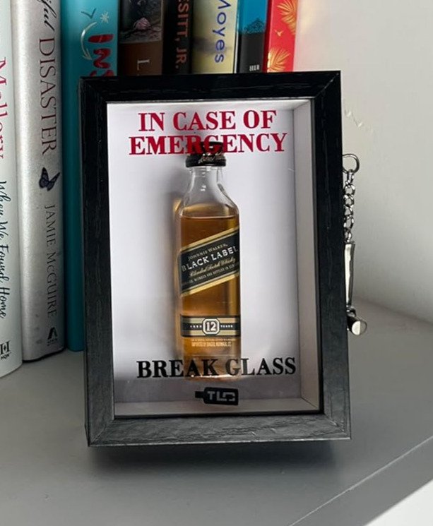 Black Deluxe 3D Emergency Break Glass display box for home office décor